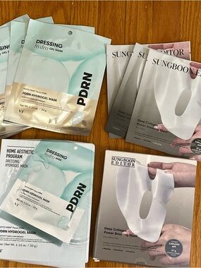 Skin care facial mask PDRN hydrogel masks and Sungboon editor deep collagen mask